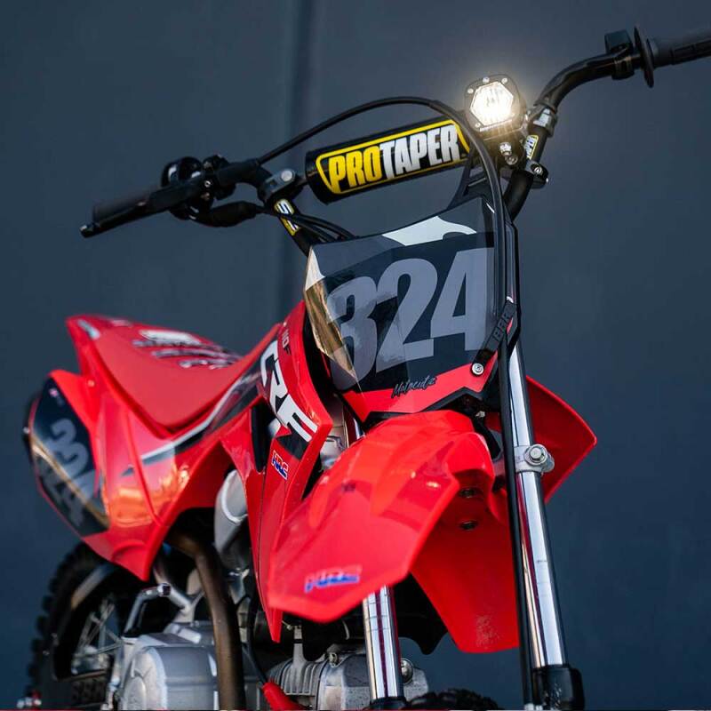 Baja Designs S1 LED Lights - S1 Wide Cornering Electric Start Pit Bike LED Light (part 387002)