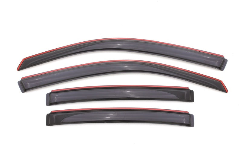 AVS Ventvisor In-Channel Front & Rear Window Deflectors 4pc for 2008-2014 Dodge Avenger - Smoke