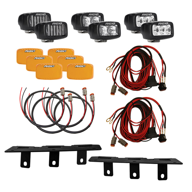 Rigid Industries 2021+ Ford Bronco Modular Bumper Triple SR-M Fog Light Kit (part 46731)