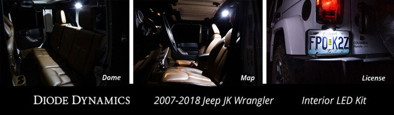 Diode Dynamics Wrangler JK 4dr Interior Kit Stage 2 - Cool - White - DD0364 - view 3