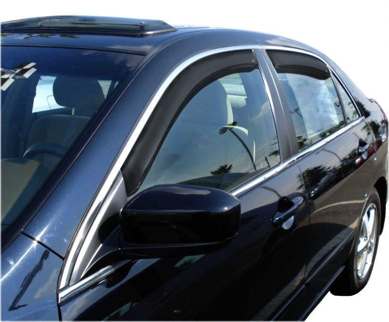 AVS Ventvisor In-Channel Front & Rear Window Deflectors 4pc for 2003-2007 Honda Accord - Smoke - view 3