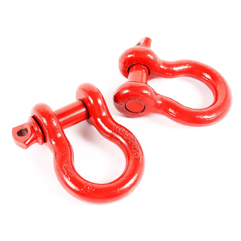 Rugged Ridge Red 7/8in D-Shackles | Universal Fit