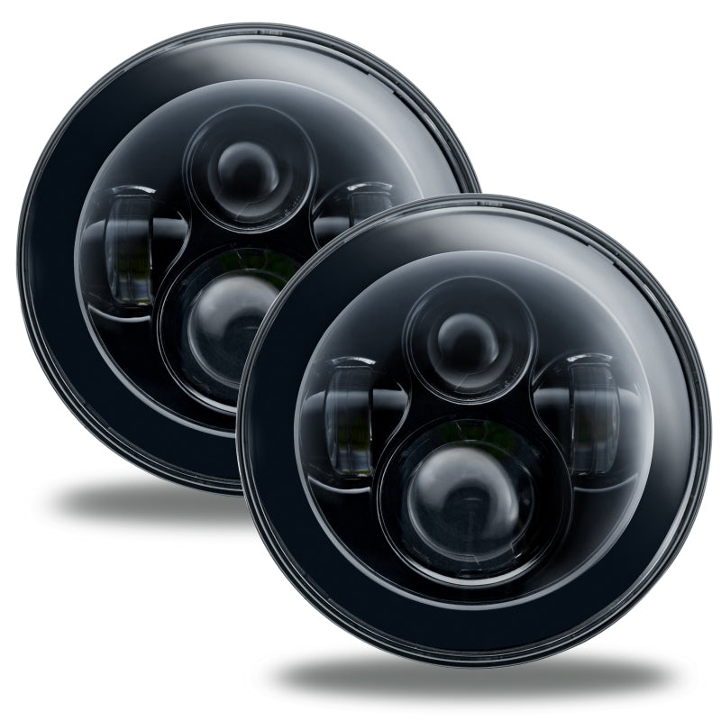 ORACLE Lighting 7in High Powered LED Headlights - NO HALO - Black Bezel - 5769-504