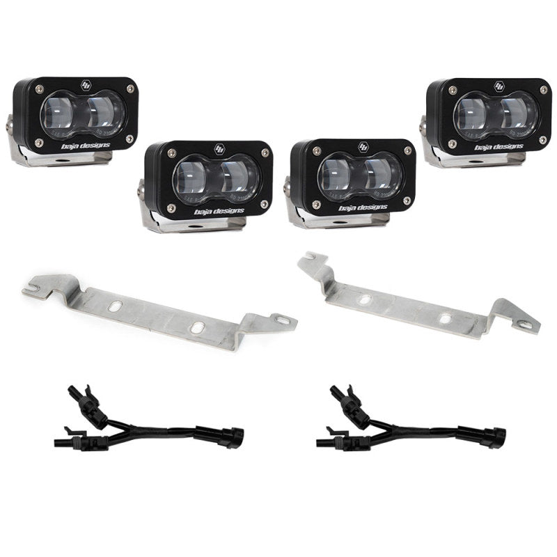 Baja Designs SAE & DOT Road-Legal LED Light Kits - Toyota - 2022+ Toyota Tundra S2 SAE OEM Fog Light Replacement Kit - Clear (part 448162)