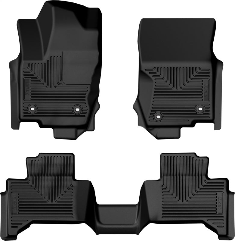 Husky Liners WeatherBeater Floor Liners - Toyota Land Cruiser & Lexus GX/LX - 2024 Lexus GX550 Weatherbeater Combo Black Floor Liners (part 95971)