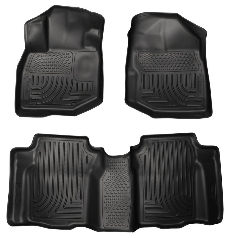Husky Liners WeatherBeater Floor Liners - Honda & Acura - 09-12 Honda Fit WeatherBeater Combo Black Floor Liners (part 98491)