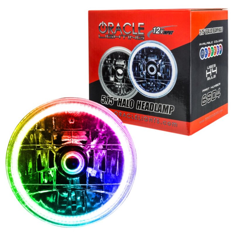 ORACLE Lighting Pre-Installed Lights 5.75 IN. Sealed Beam - ColorSHIFT Halo - 6904-333