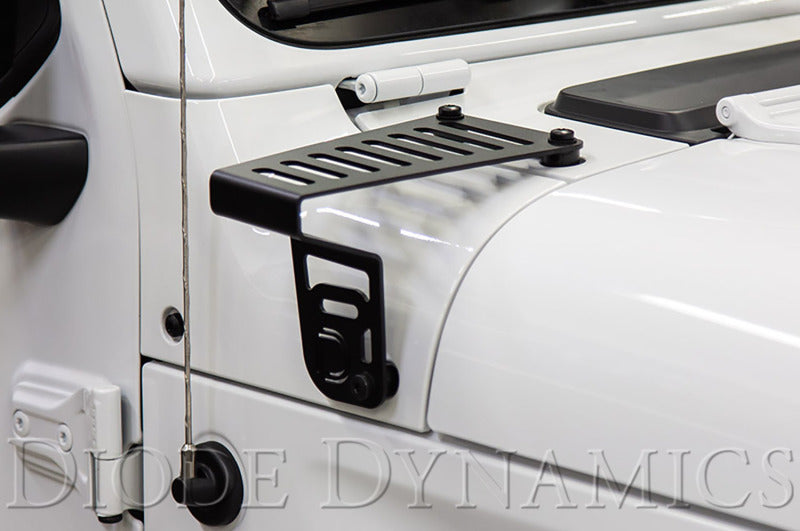 Diode Dynamics 18-21 Jeep JL Wrangler/Gladiator SS6 Cowl LED Bracket Kit - White Driving - DD6092 - view 6