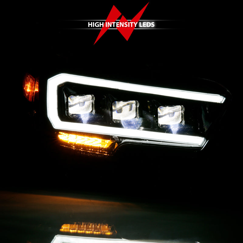 ANZO LED Projector Plank Style Headlights, Black - 2016-2018 Toyota Tacoma - ANZO part 111496 view 4