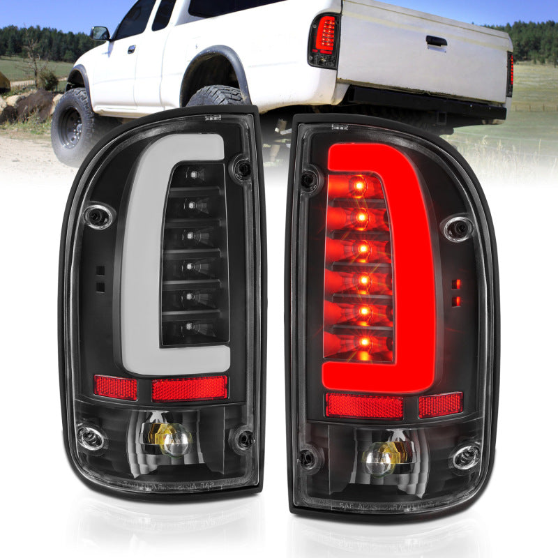 ANZO LED Tail Lights, Black Housing, Clear Lens - 1995-2000 Toyota Tacoma - ANZO part 311353