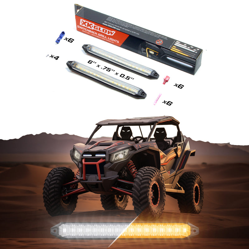 XKGLOW 6 Switchback Grill Lights with Start-up Animation & Sequential Turn Signals - XK041029-6