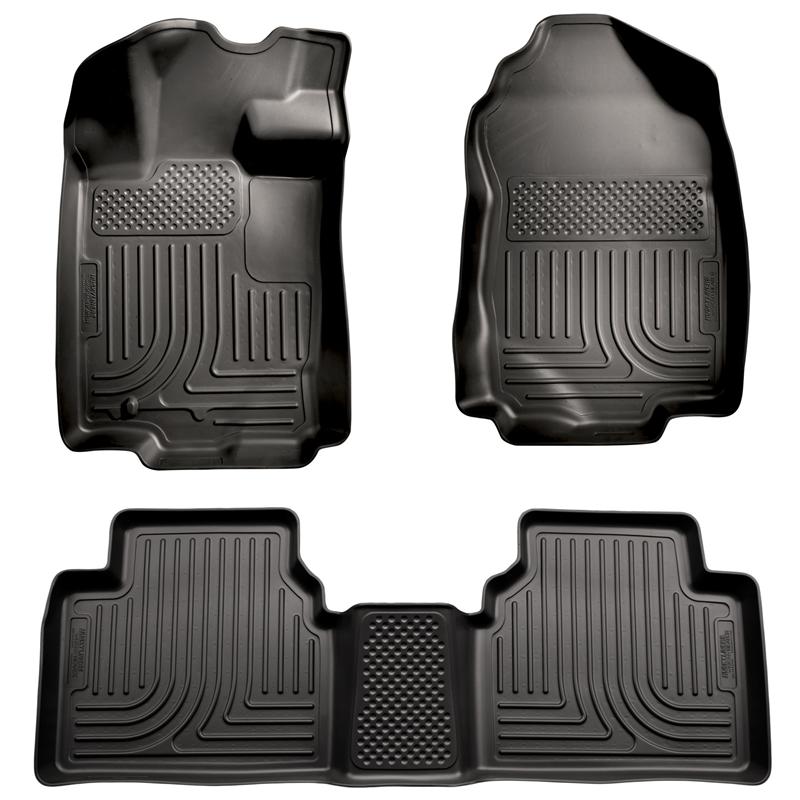 Husky Liners WeatherBeater Floor Liners - Ford & Lincoln - 10-12 Ford Fusion/Lincoln MKZ (FWD) WeatherBeater Combo Black Floor Liners (part 98361)