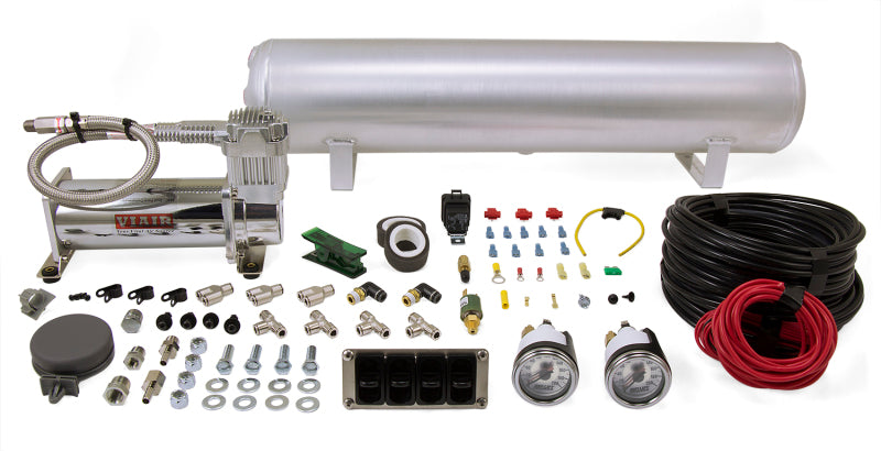 Air Lift Performance 4-Way Manual Control System - 4-Way Manual - 1/4 in. Line, 4 Gal Tank, 100% Duty Compressor (part 27666)