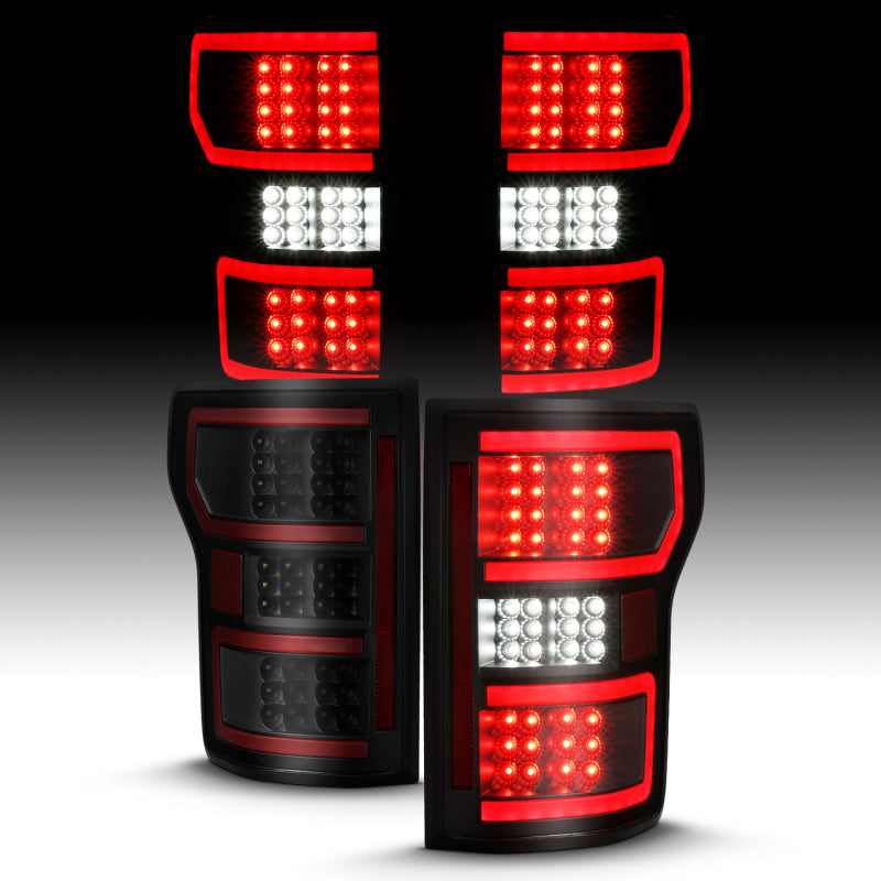 ANZO Full LED Light Bar Sequential Tail Lights, Black - 2018-2020 Ford F-150 - ANZO part 311314 view 2