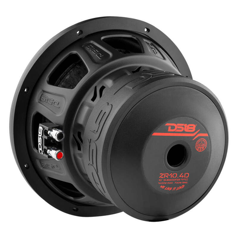 DS18 10in Subwoofer - 700W RMS, 4 Ohm DVC - ZR10.4D