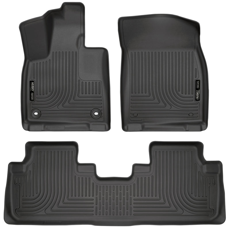 Husky Liners WeatherBeater Floor Liners - Toyota & Lexus - Weatherbeater 16-17 Lexus RX350 / 16-17 RX450H Front & 2nd Seat Floor Liners - Black (part 99651)