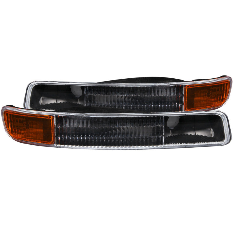 ANZO Parking Lights, Black, Amber Reflector - 1999-2006 GMC Sierra 1500, 2000-2006 GMC Yukon & Yukon XL - ANZO part 511005