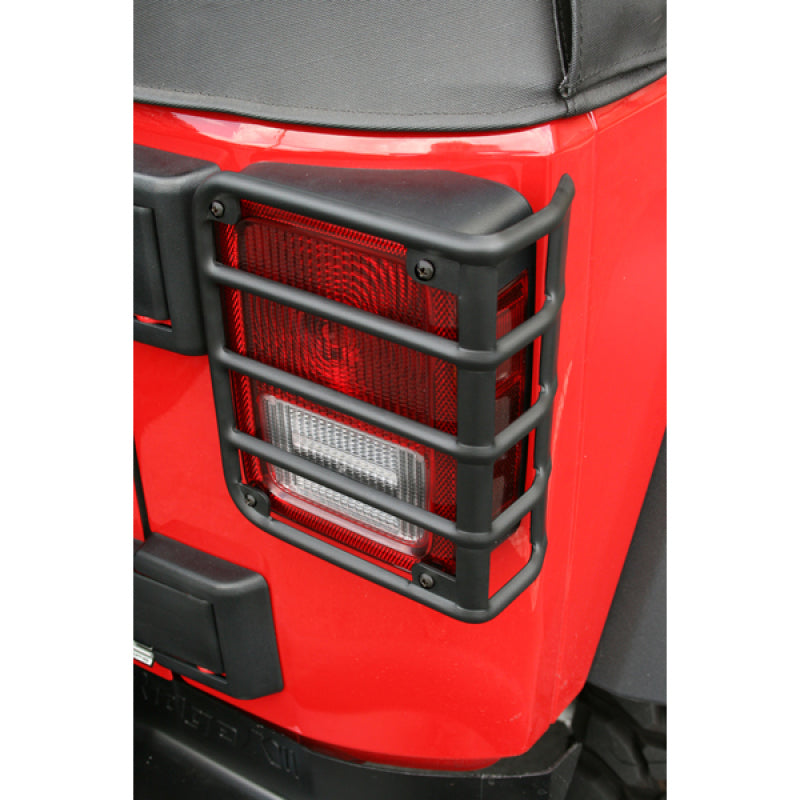 Rugged Ridge Black Tail Light Euro Guards for 2007-2018 Jeep Wrangler - view 2