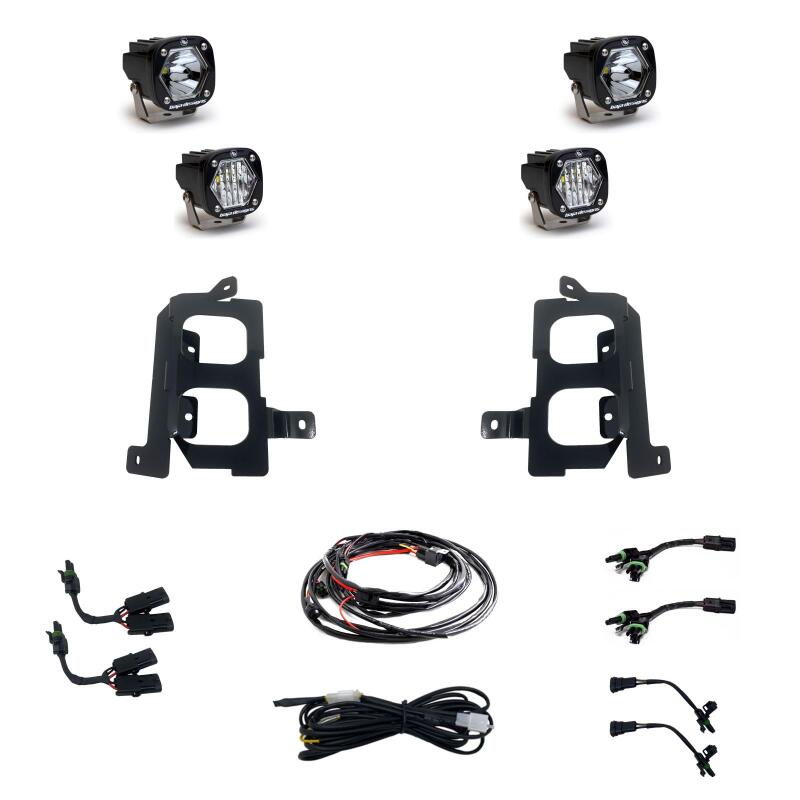 Baja Designs LED Light Kits - Chevy & GMC - GMC 2020-22 Sierra 2500HD/3500HD S1 Dual Fog Pocket Light Kit (part 447855)