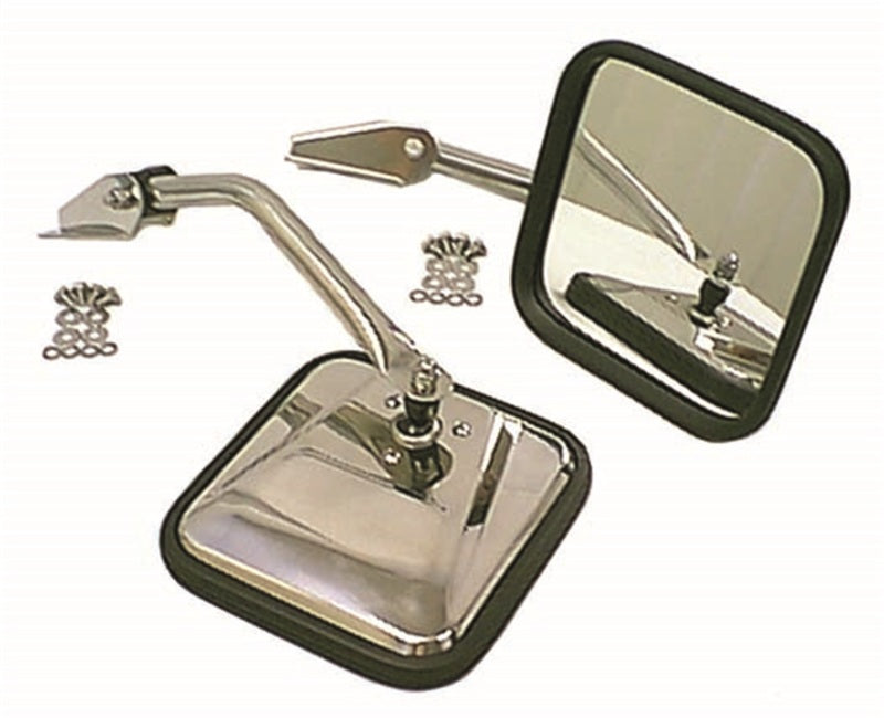 Rugged Ridge Chrome CJ-Style Side Mirror Kit for 1955-1986 Jeep CJ