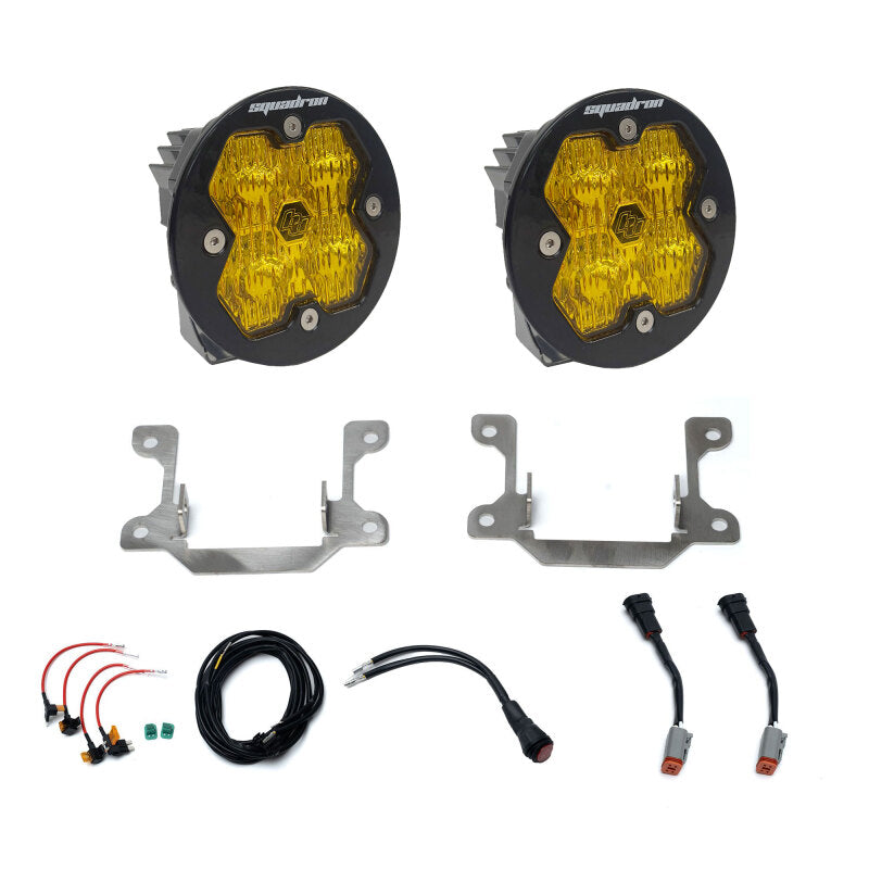 Baja Designs LED Light Kits - Ram - 19-25 Ram 2500/3500 Squadron Sport 2.0 Fog Pocket Kit (Wide Cornering) - Baja Amber (part 440038)