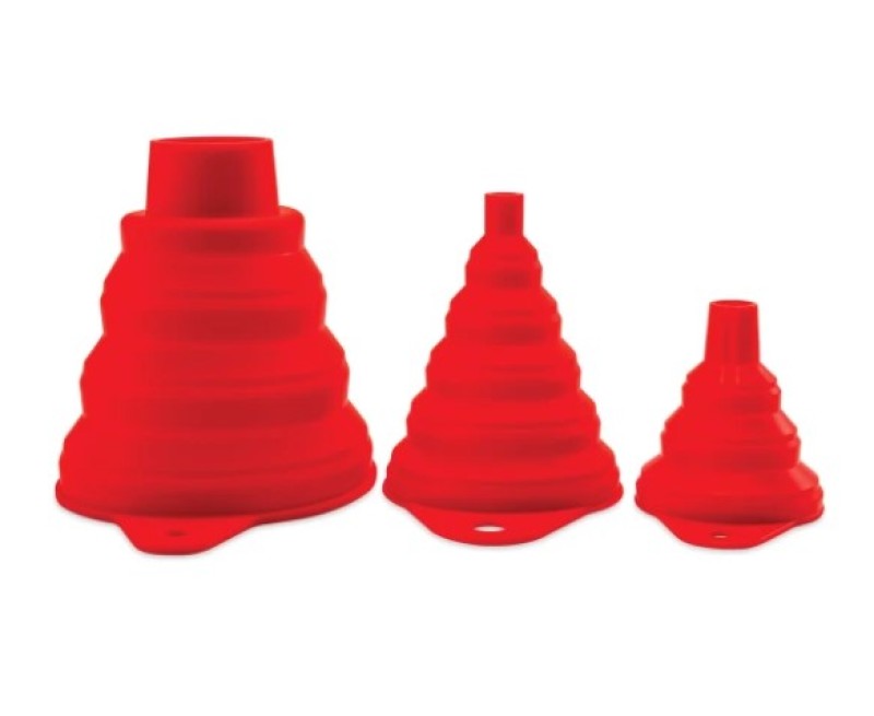 Griot's Garage Collapsible Silicone Funnels - Set of 3 (Case of 6) - 47715
