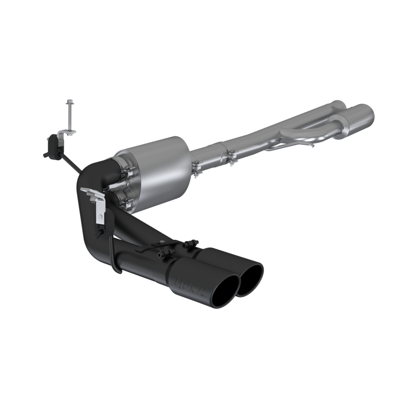 MBRP ARMOR BLK Cat-Back Exhaust - 2019+ Silverado/Sierra 1500 4.3L/5.3L Dual - MBRP part S5092BLK view 2