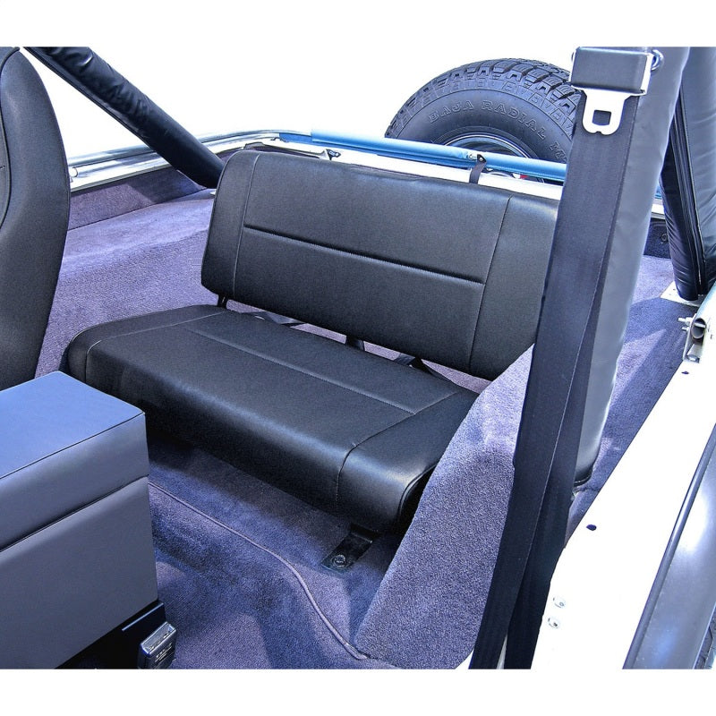 Rugged Ridge Standard Rear Seat Black Denim for 1955-1995 Jeep CJ/Jeep Wrangler