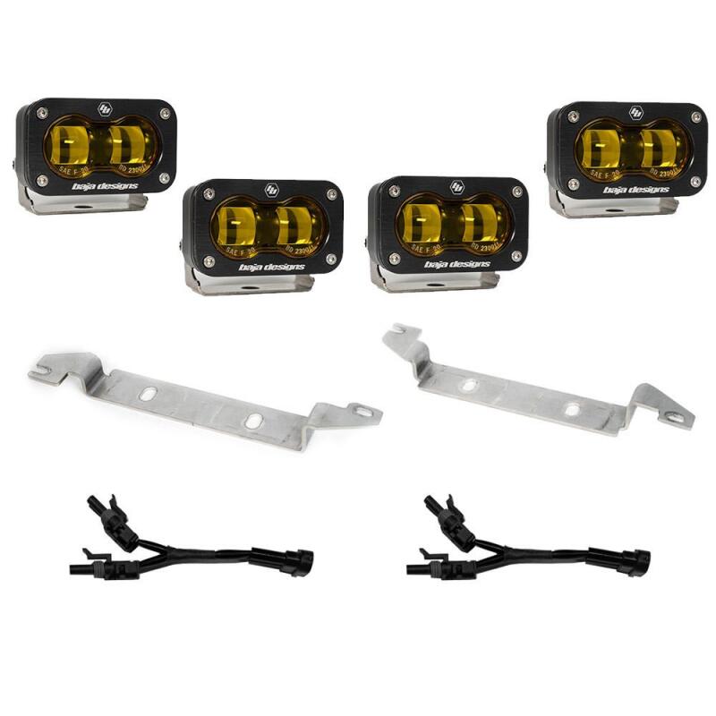 Baja Designs SAE & DOT Road-Legal LED Light Kits - Toyota - 2024+ Toyota S2 SAE OEM Fog Light Replacement Kit - Amber (part 448240)
