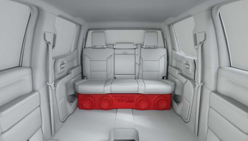 DS18 Quad 8in Underseat Ported Subwoofer Enclosure (Forward Firing) - EBM-FFPUFCG-4X8 - view 3