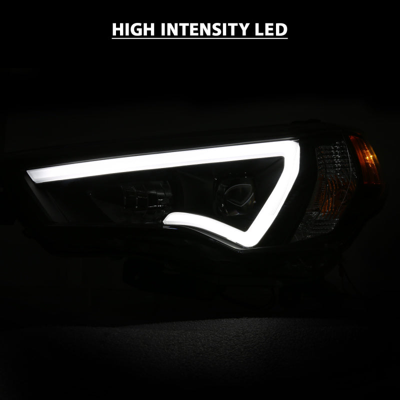 ANZO Projector Plank Style Headlights, Black - 2014-2021 Toyota 4Runner (Halogen models only) - ANZO part 111416 view 6