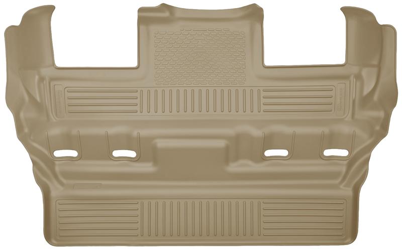 Husky Liners WeatherBeater Floor Liners - Chevy Tahoe/Suburban, GMC Yukon & Cadillac Escalade - 2015 GM Escalade/Tahoe/Yukon WeatherBeater Tan 3rd Seat (Bucket 2nd) Floor Liner (part 19303)