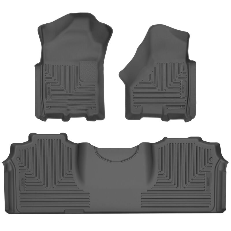 Husky Liners X-act Contour Floor Liners - 19-27 Dodge Ram 2500/3500 Mega Cab X-Act Fr & 2nd Seat Floor Liner - Black