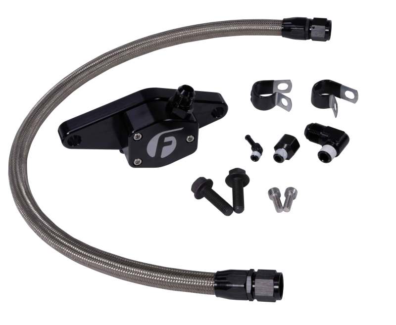 Fleece Performance Coolant Bypass Kit with Stainless Braided Line - 1994-1998 Dodge Ram 2500/3500 5.9L 12-Valve Cummins - Fleece part FPE-CLNTBYPS-CUMMINS-12V-SS view 2