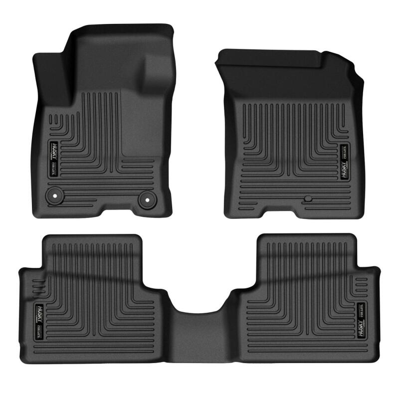 Husky Liners WeatherBeater Floor Liners - Ford & Lincoln - 22-23 Ford Maverick Hybrid Weatherbeater Black Front & 2nd Seat Floor Liners (part 95401)