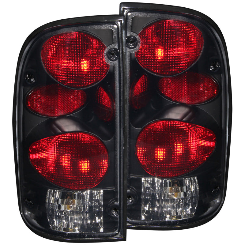 ANZO Euro Tail Lights, Dark Smoke Lens - 1995-2000 Toyota Tacoma - ANZO part 211180