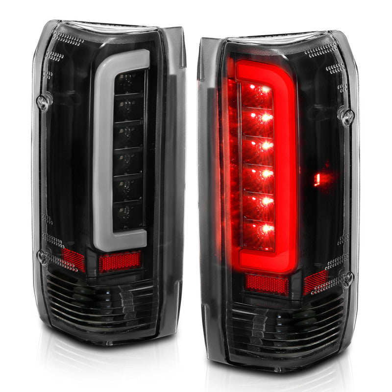 ANZO LED C-Bar Tail Lights, Black Housing, Clear Lens - 1987-1996 Ford F-150 & Bronco, 1989-1998 Ford F-250/F-350/F-450 - ANZO part 311350 view 7