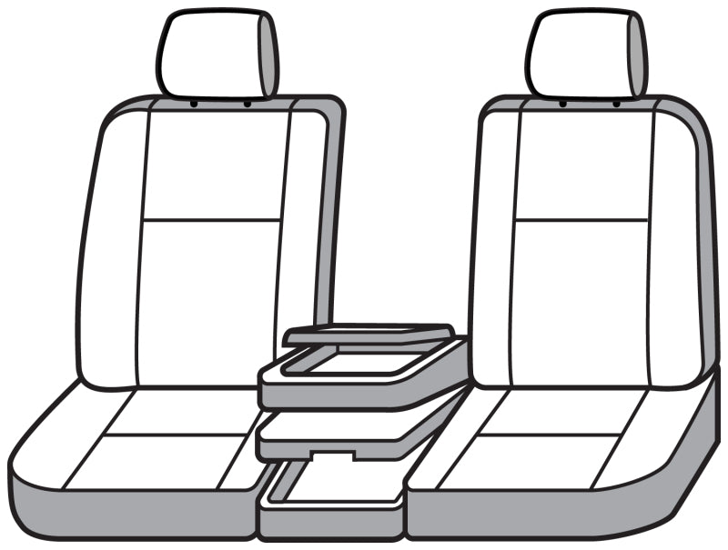 Covercraft 07-12 GMC Sierra Polycotton SeatSaver Custom Front Row Seat Covers - Grey - SS3381PCGY - view 3