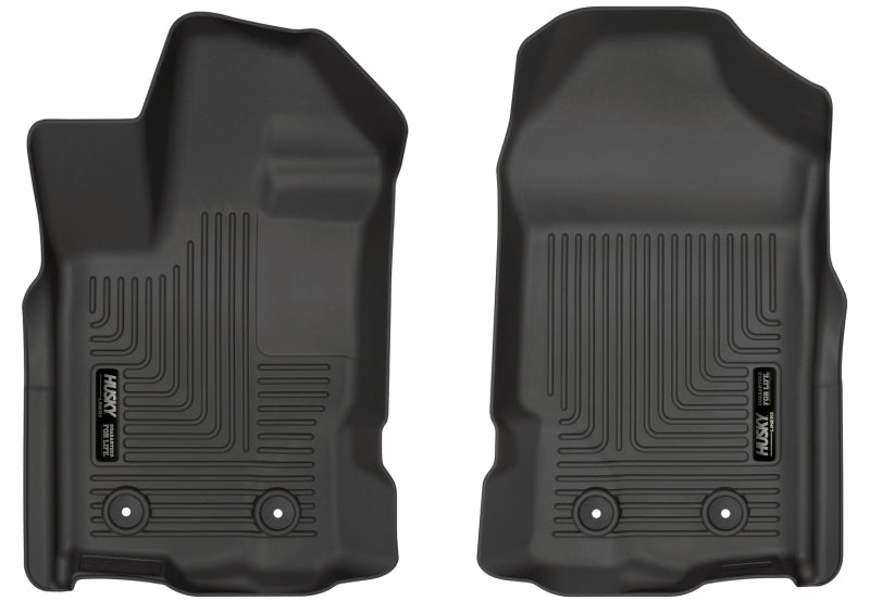 Husky Liners WeatherBeater Floor Liners - Ford Ranger - 2019 Ford Ranger SuperCrew Cab & SuperCab WeatherBeater Black Floor Liners (part 13411)