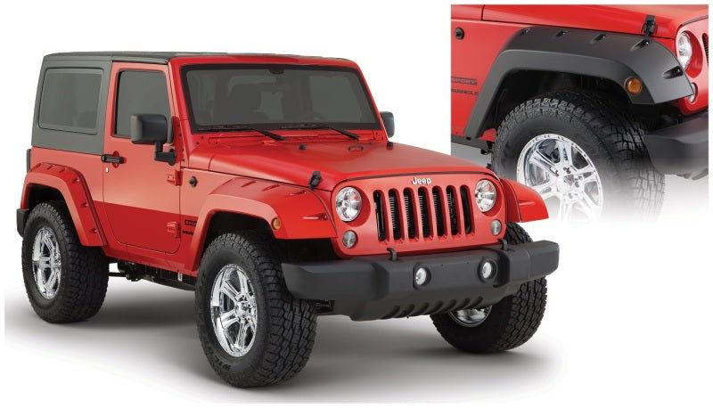 Bushwacker Pocket Style Flares 2pc | 2007-2018 Jeep Wrangler