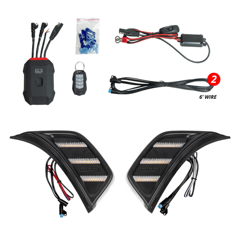 XKGLOW XKmax Jeep Air Vent Light RGB+ Amber Turn & Running App Cntl - MX-VENT-RGB-KIT - view 2