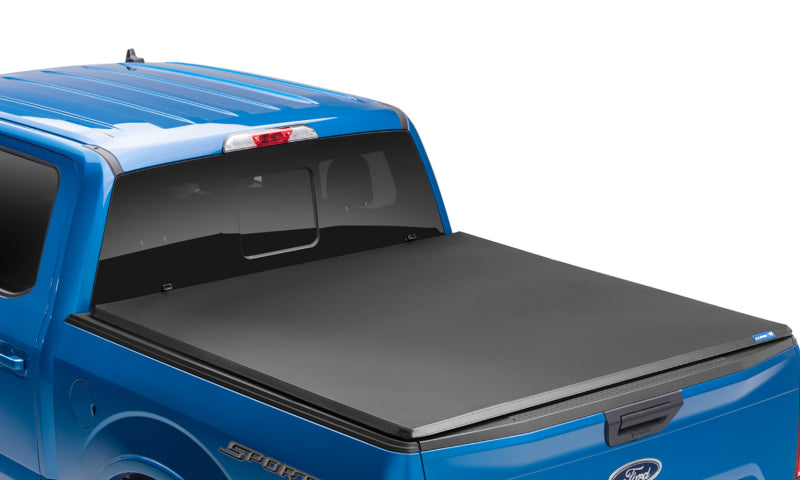 Lund 5.5ft. Bed Genesis Tri-Fold Tonneau Cover for 2015-2018 Ford F-150 - Black - view 2