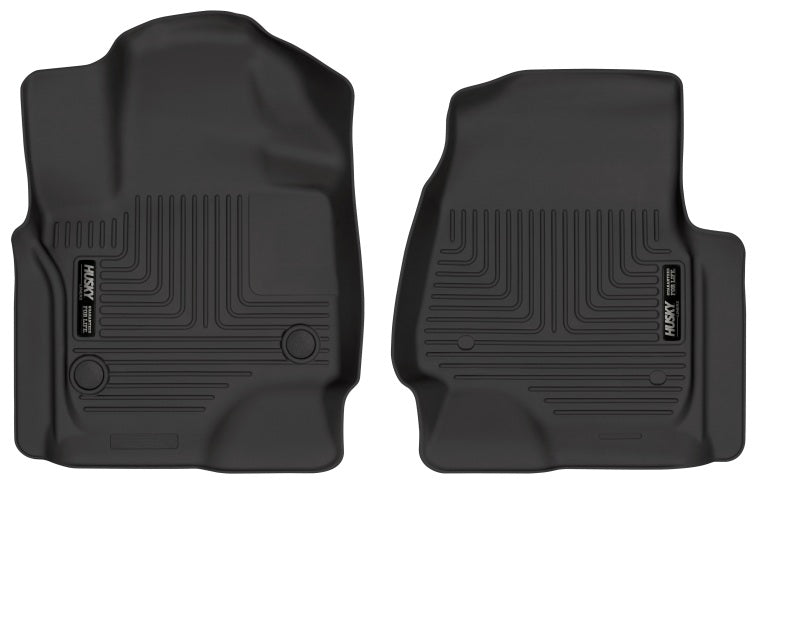 Husky Liners WeatherBeater Floor Liners - Ford Expedition & Lincoln Navigator - 18-22 Ford Expedition WeatherBeater Black Front Floor Liners (part 13341)