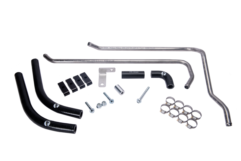 Fleece Performance Stainless Heater Core Line Kit - 1989-1998 Dodge Ram 2500/3500 5.9L 12-Valve Cummins - Fleece part FPE-CUMM-SSHCL-12V
