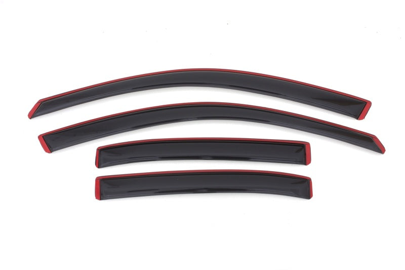 AVS Ventvisor In-Channel Front & Rear Window Deflectors 4pc for 2013-2015 Chevy Malibu - Smoke - view 3