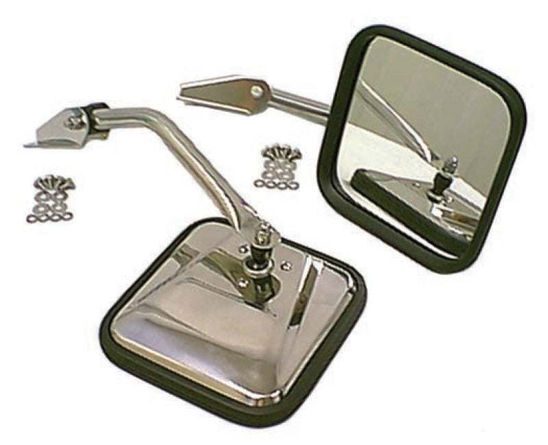 Rugged Ridge Chrome CJ-Style Side Mirror Kit for 1955-1986 Jeep CJ - view 2