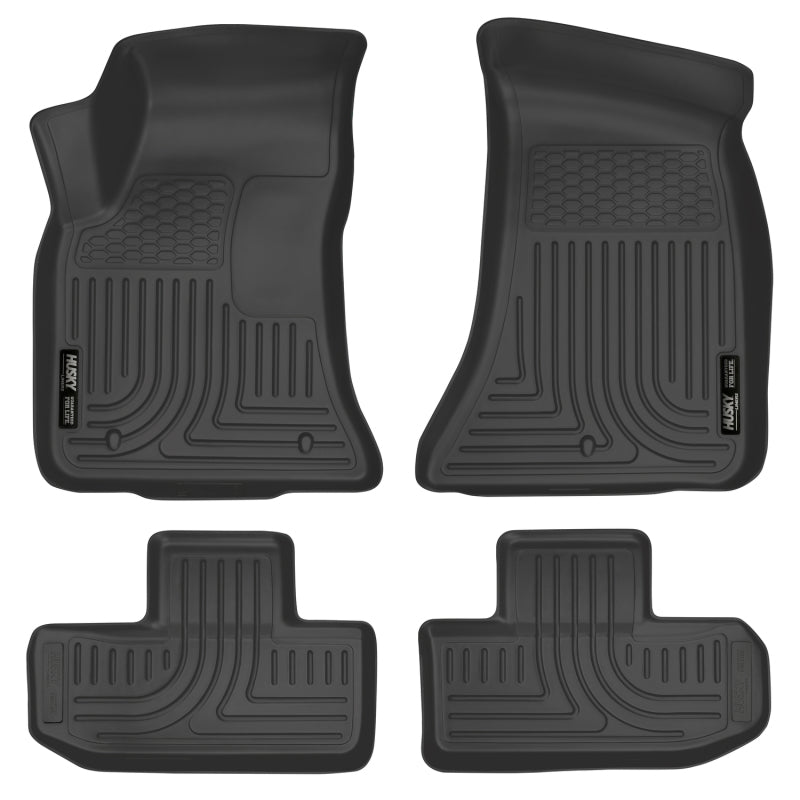 Husky Liners WeatherBeater Floor Liners - Jeep, Dodge, Ram & Chrysler - 16-22 Dodge Challenger (RWD) Front & Second Row Black Floor Liners (part 99171)