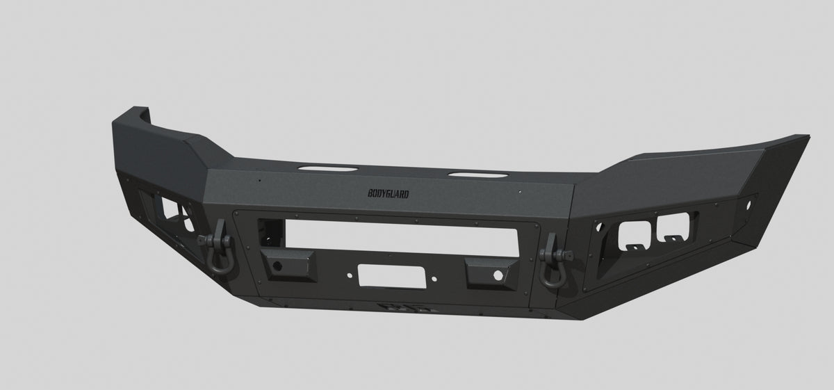 Bodyguard A2 Series Base Front Bumper for 2019-2026 Ram 2500 / 3500 - Bare Metal
