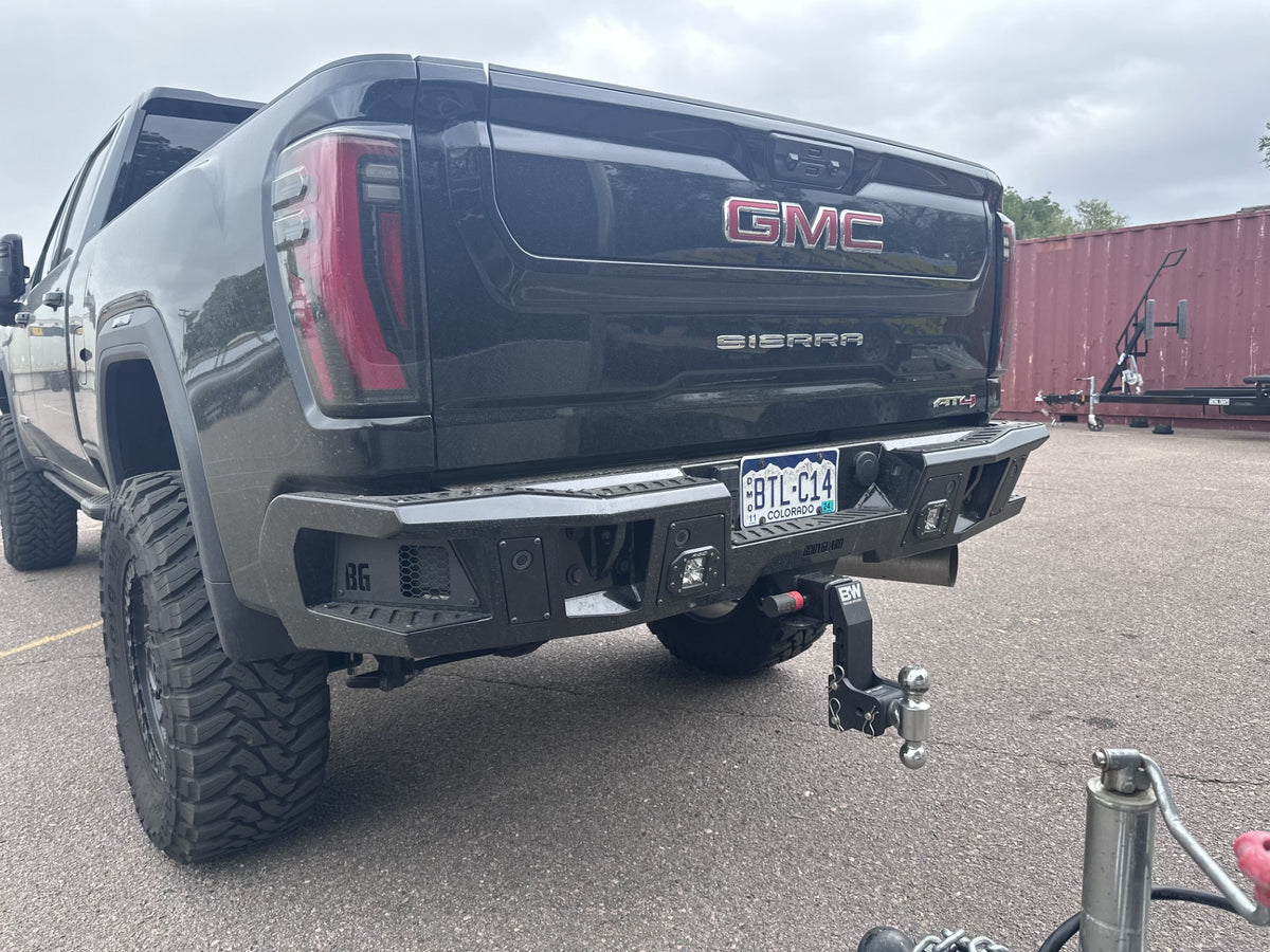 Bodyguard A2 Series Rear Bumper for 2020-2026 Chevrolet Silverado / GMC Sierra 2500 HD / 3500 HD - Bare Metal