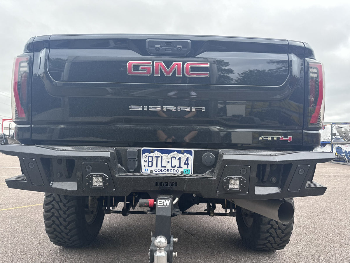 Bodyguard A2 Series Rear Bumper for 2020-2026 Chevrolet Silverado / GMC Sierra 2500 HD / 3500 HD